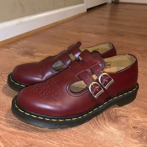 Dr. Martens Mary Janes 8065 Cherry Red Smooth